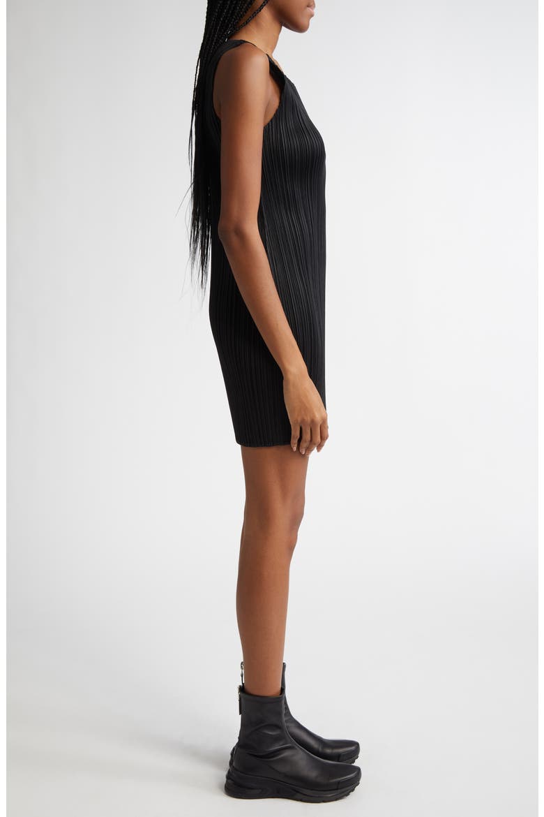 Basics Pleated Dress, Alternate, color, BLACK