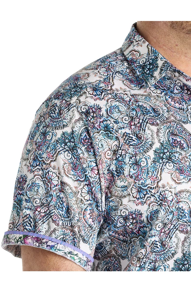 Robert Graham DXL Big & Tall Multi Paisley Sport Shirt, Alternate, color, Multi