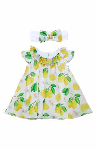 BABY STARTERS Lemon Chiffon Dress & Headband Set