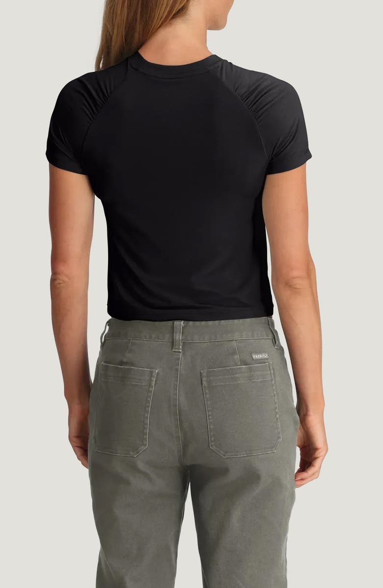 Free Fly Elevate Lightweight Crop T-Shirt, Alternate, color, Black