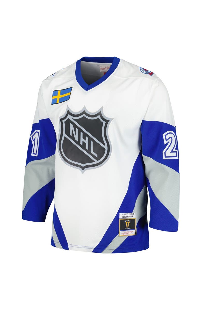 Mitchell & Ness Men's Mitchell & Ness Peter Forsberg White 1999 NHL All-Star Game Blue Line Player Jersey, Alternate, color,