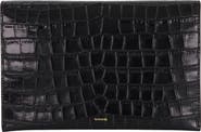 Vince Croc Embossed Leather Clutch