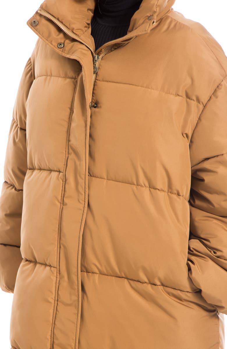 MAX STUDIO Longline Puffer Jacket, Alternate, color, Vicuna