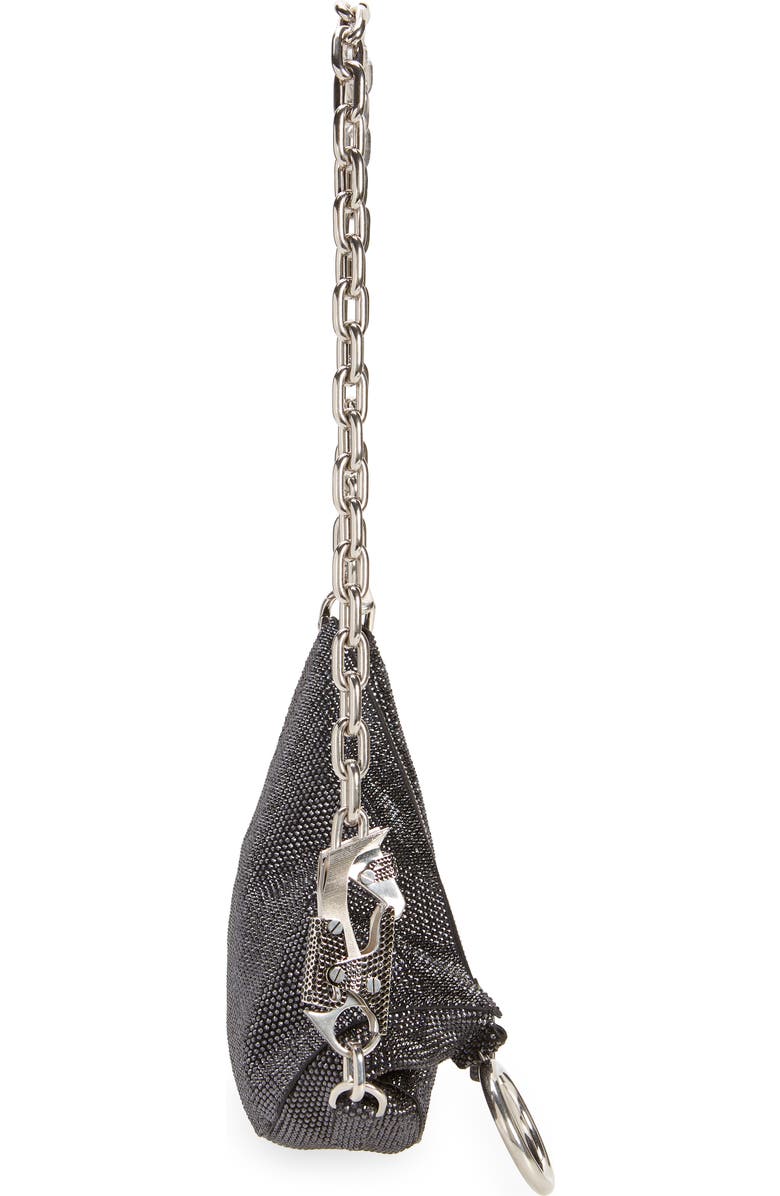 Burberry Small Knight Crystal Embellished Suede Shoulder Bag, Alternate, color,