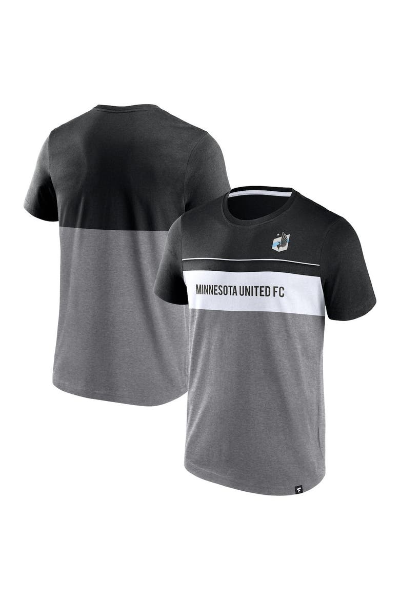 Men's Fanatics Branded Black/Gray Minnesota United FC Striking Distance T-Shirt, Alternate, color, Gray