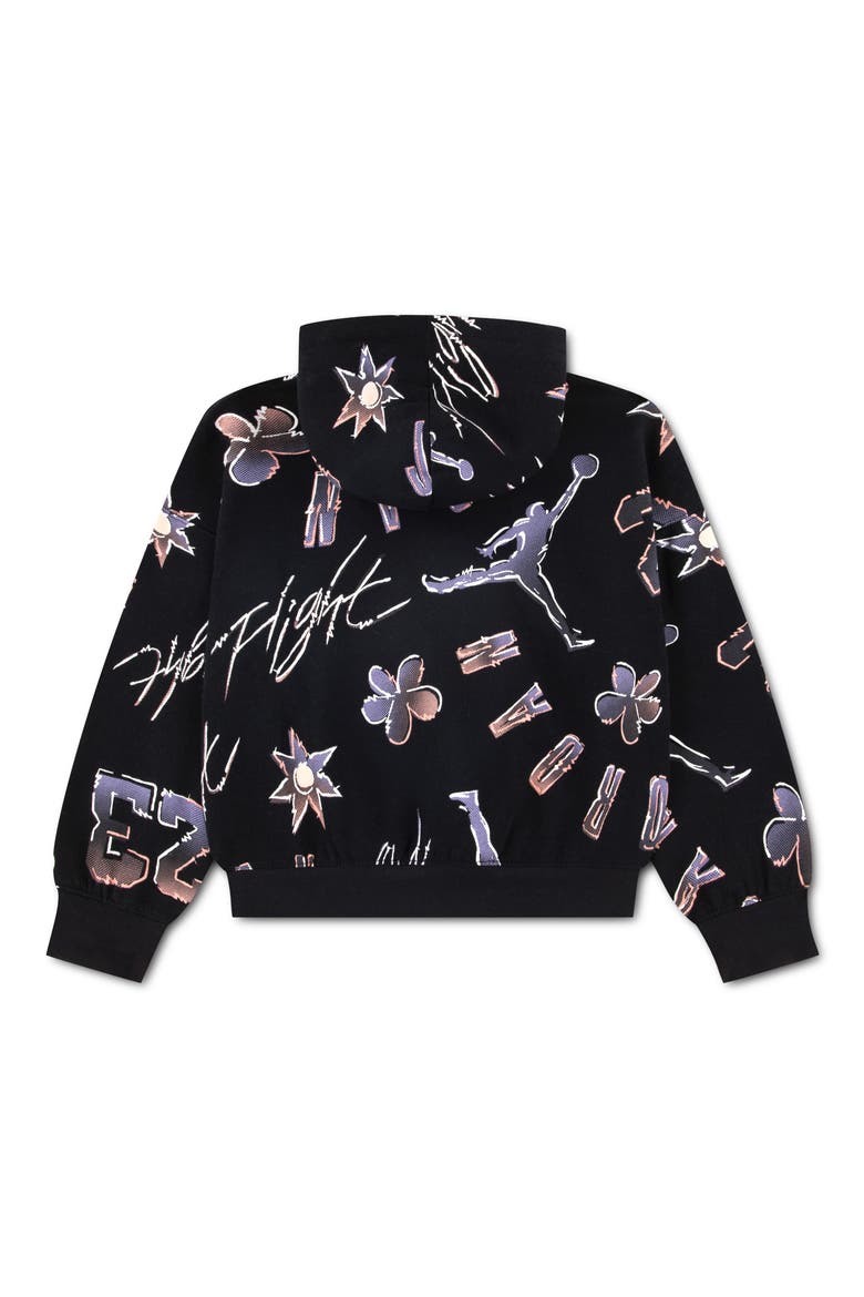 Kids' 23 Throwback Graphic Hoodie, Alternate, color, BLACK