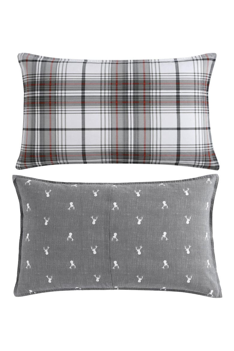 Alder Plaid Twin Comforter Set, Alternate, color, GREY MULTI