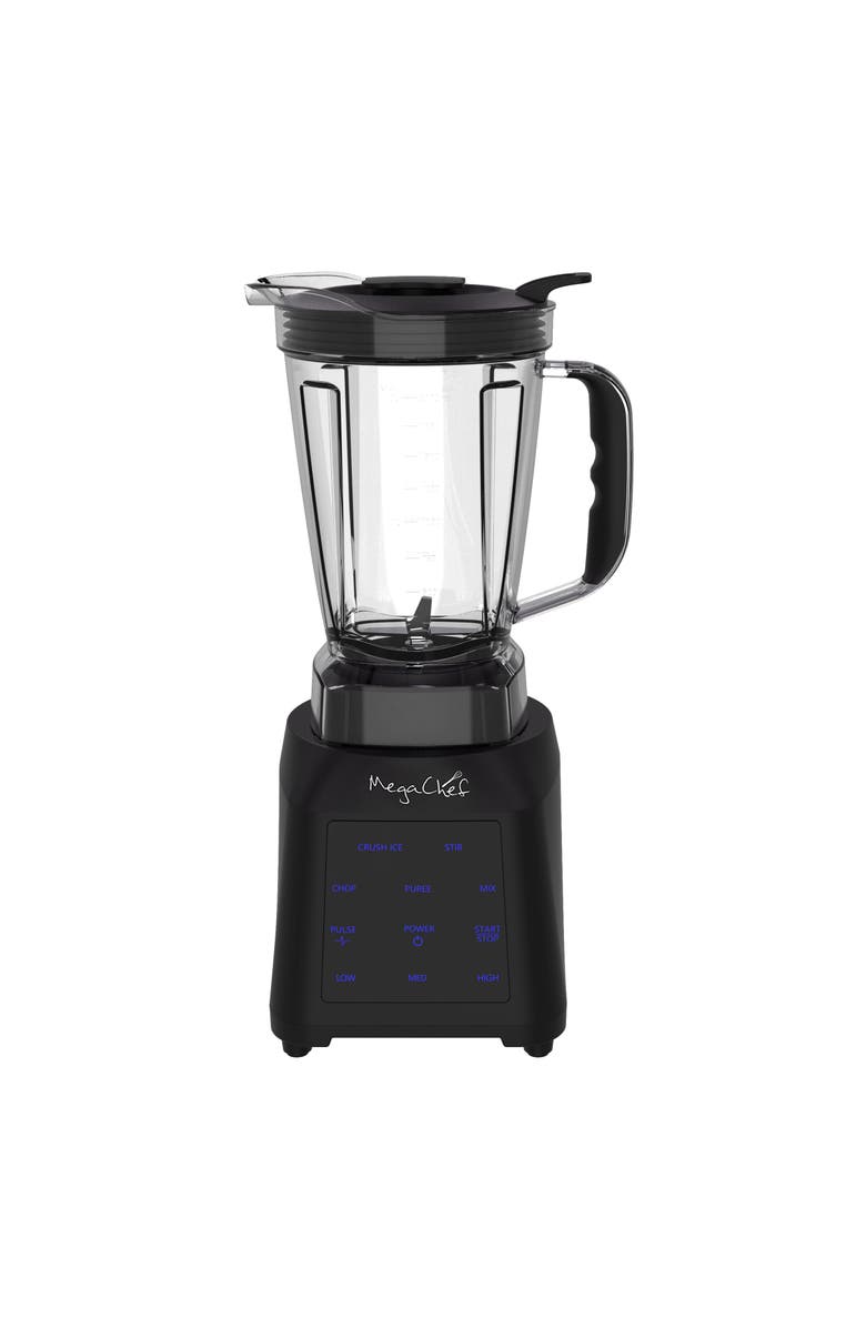 Megachef 8 Cup Blender with 5 Cup Food Processor and Two 24 Ounce On-The-Go Cup Combo Set, Alternate, color, Black
