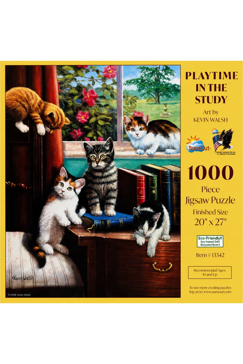 Playtime in the Study 1000 piece Jigsaw Puzzle for Adults, Alternate, color, Multicolor