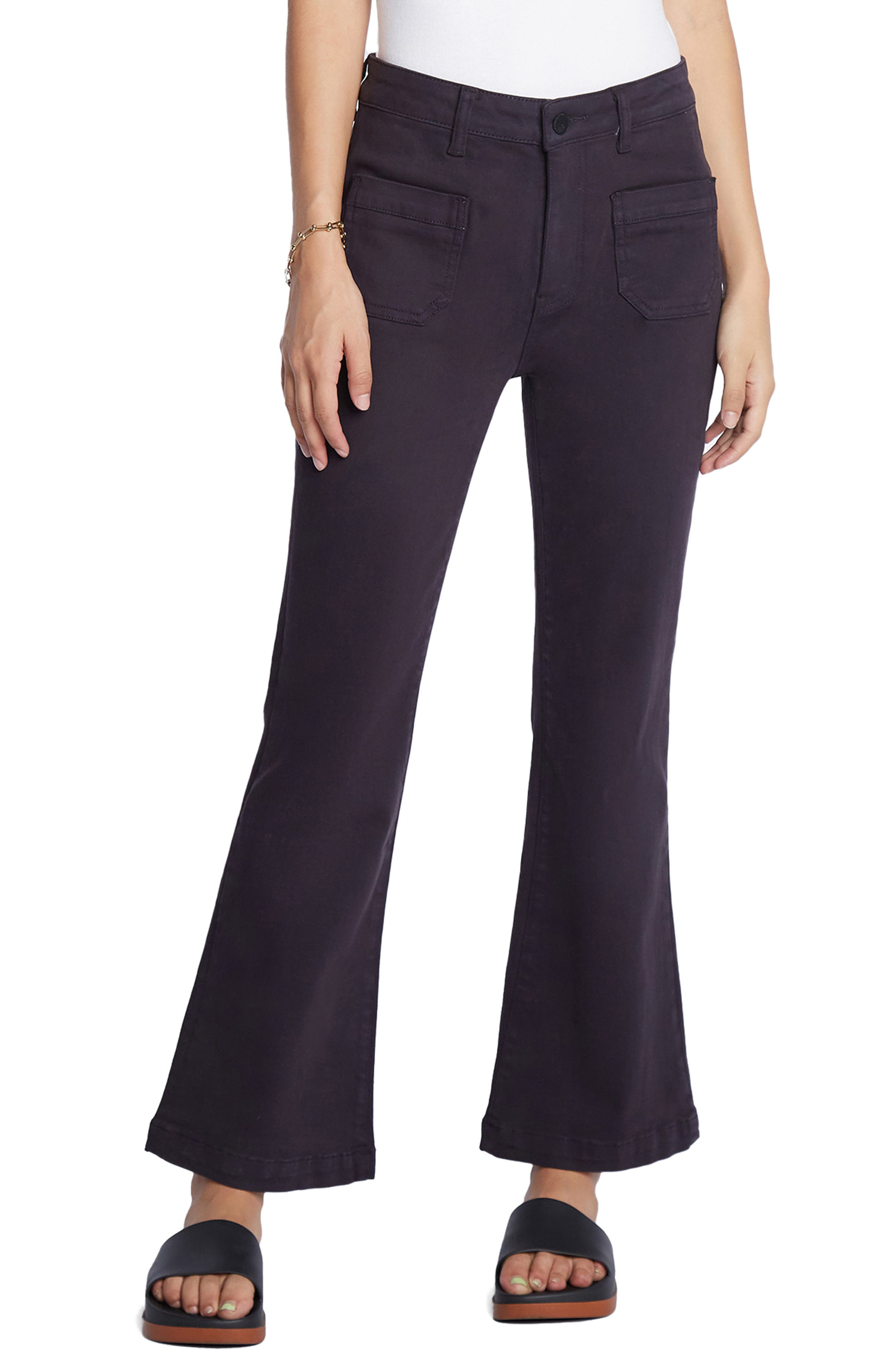 Patch Baby Flare Hem Crop Pants