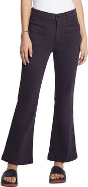 Wash Lab Denim Patch Baby Flare Hem Crop Pants