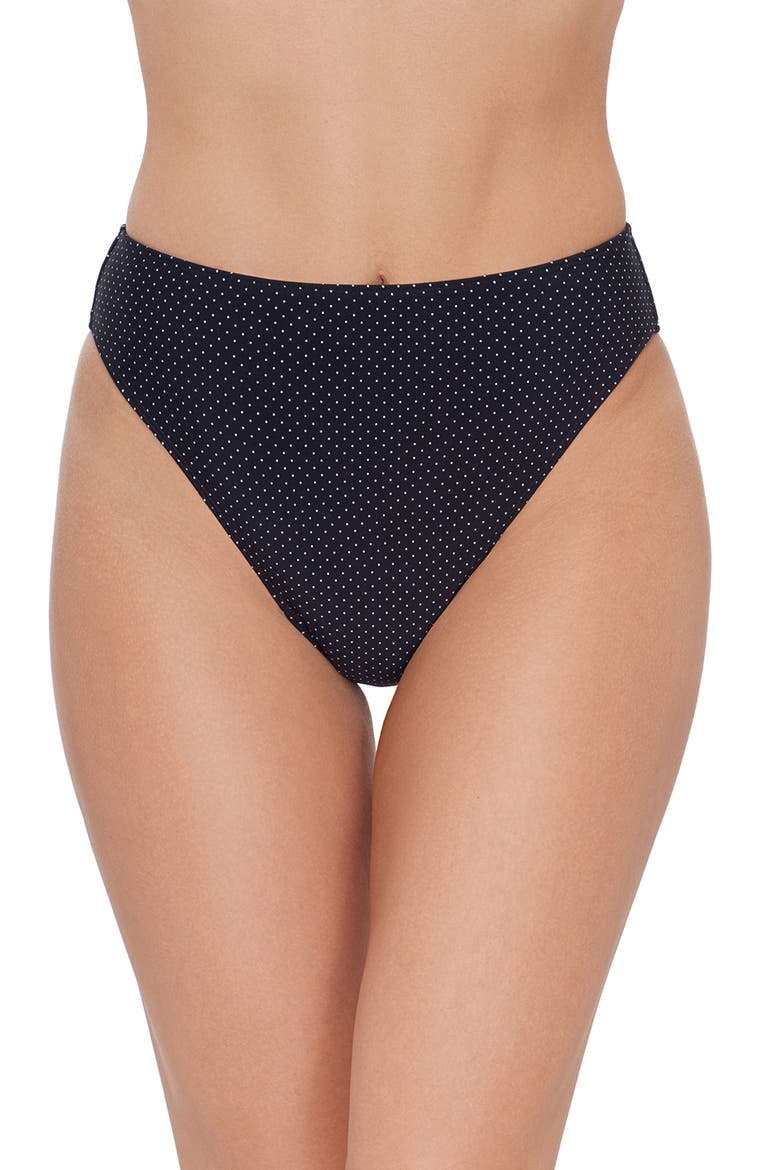 Cheeky High Leg High Waist Bikini Bottom, Main, color, Ditsy Dot
