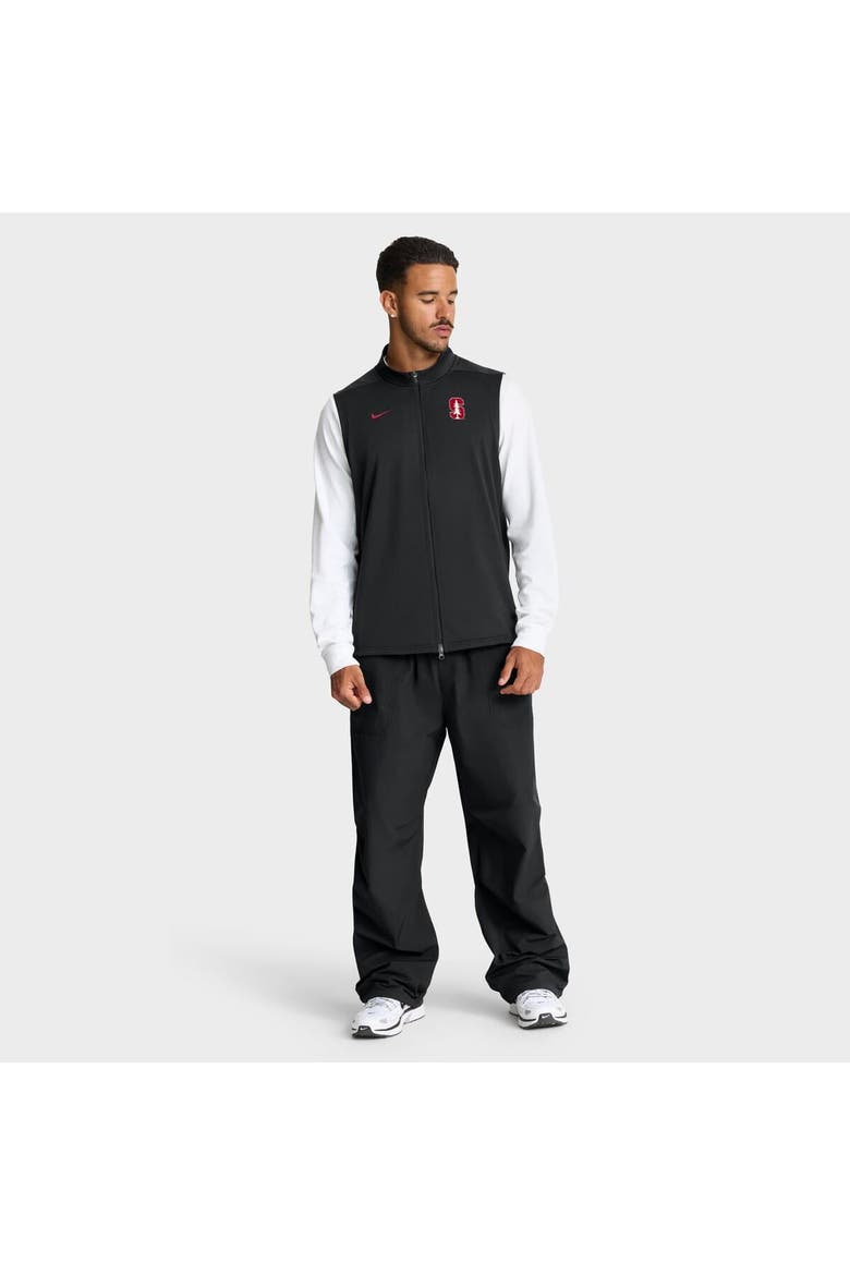 Men's Nike Black Stanford Cardinal Primetime Victory Performance Full-Zip Vest, Alternate, color, Black