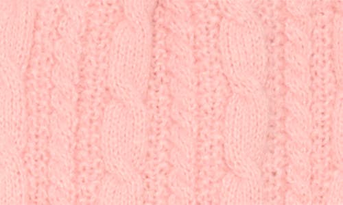 Nanette Lepore Faux Fur Pompom Beanie & Scarf Set In Pink