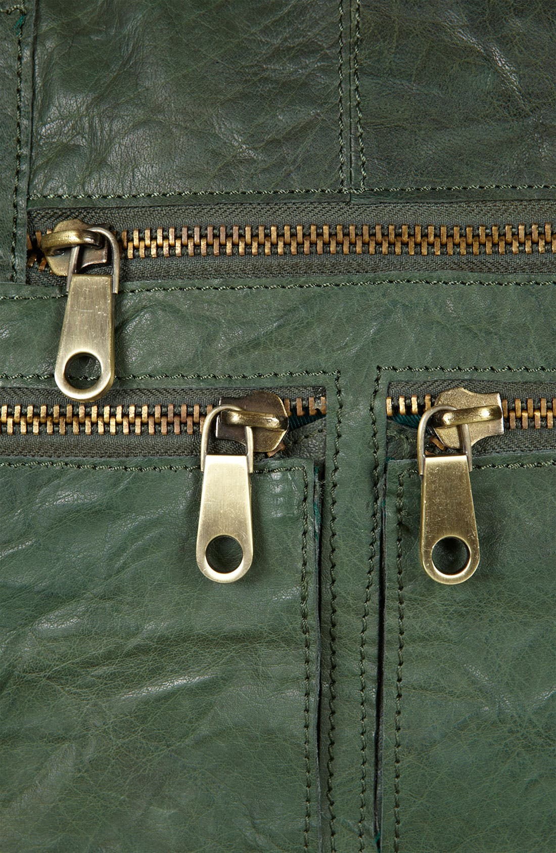 Washed Leather Satchel, Alternate, color, GREEN