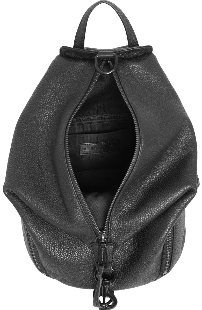 Rebecca Minkoff Julian Leather Backpack, Alternate, color, Black