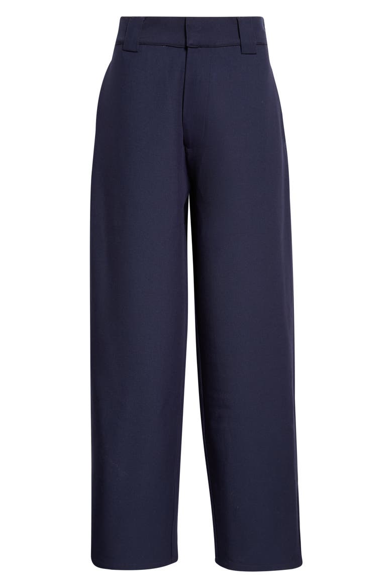 Double Faced Wide Leg Trousers, Main, color, NAVY