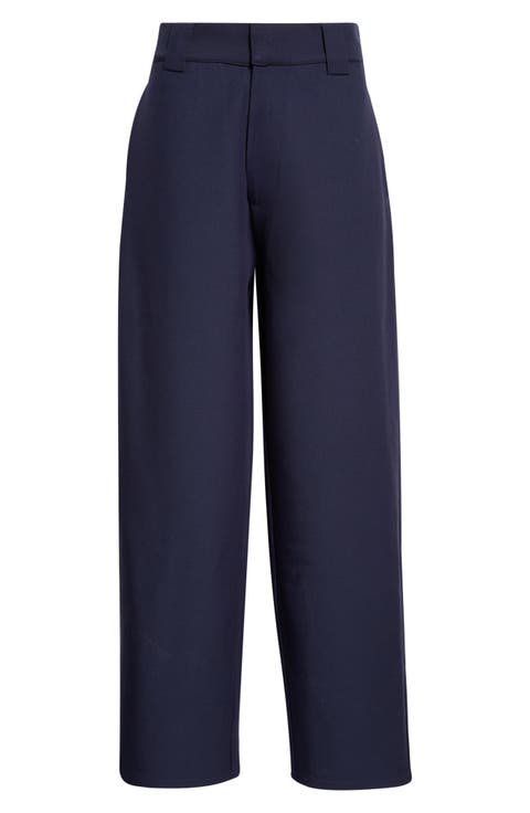 Double Faced Wide Leg Trousers