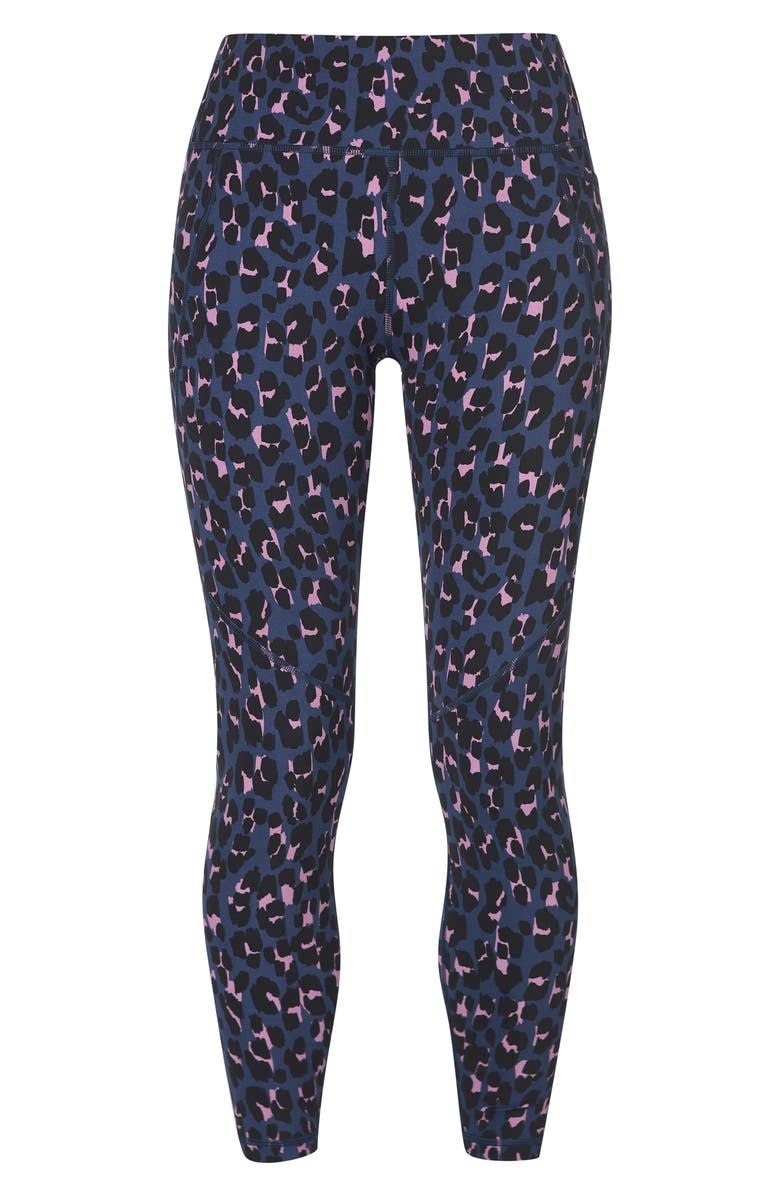 Sweaty Betty Power Pocket Workout 7/8 Leggings, Alternate, color, Purple Leopard Splash Print