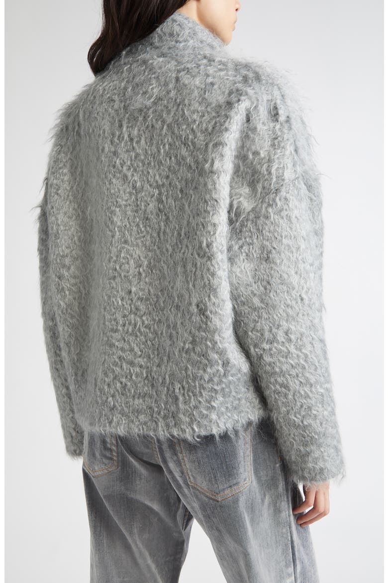 Double Breasted Faux Shearling Jacket, Alternate, color, 172 AQUA