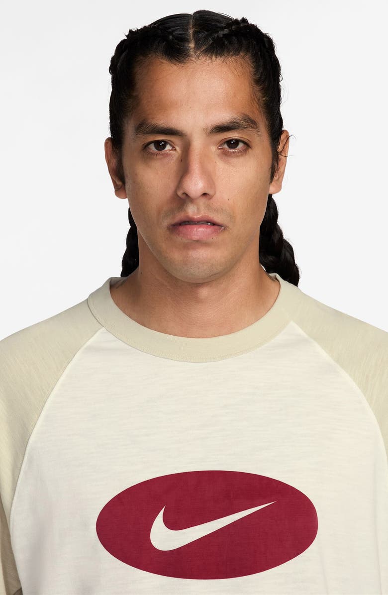 Nike Club Three-Quarter Raglan T-Shirt, Alternate, color, Light Khaki/ Sail