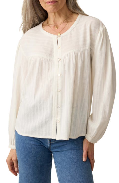 Lena Organic Linen Button-Up Top