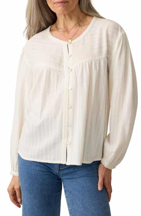 Faherty Lena Organic Linen Button-Up Top