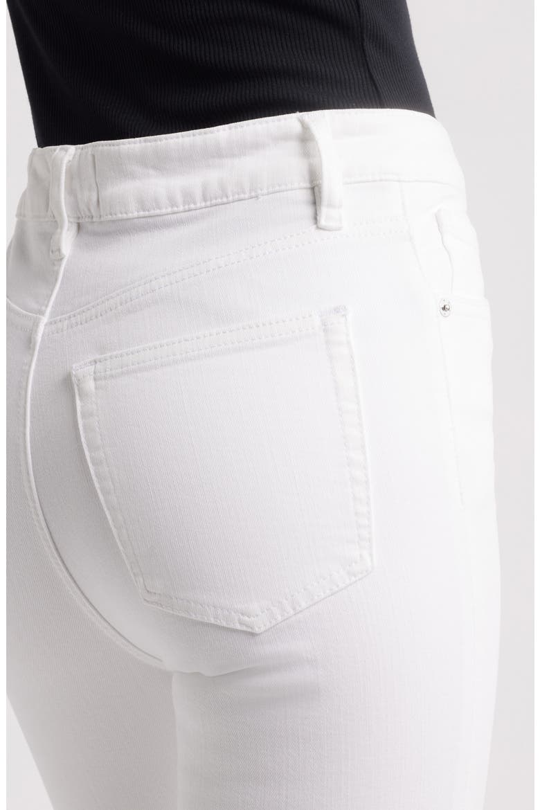 The Pencil Crop High Waist Ankle Slim Straight Leg Jeans, Alternate, color, WHITE