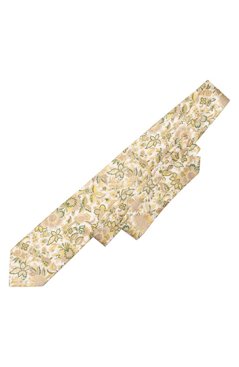 Elizabetta Catania - Printed Silk Tie for Men, Alternate, color, Yellow