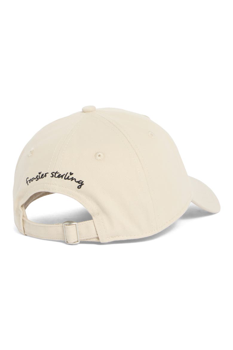 Watermelon Embroidered Cotton Canvas Baseball Cap, Alternate, color, KHAKI