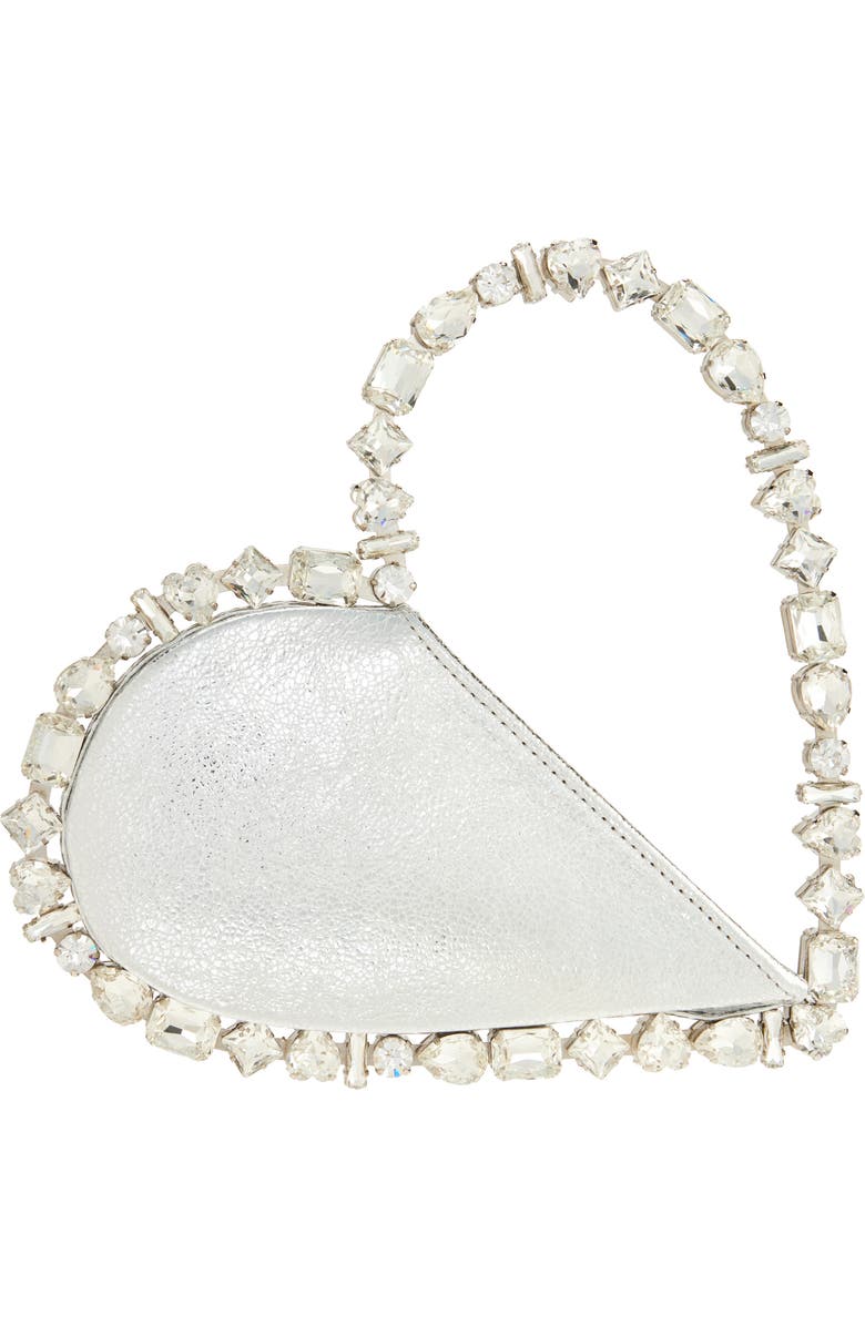 L’alingi Love Crystal Top Handle Bag, Main, color, Silver