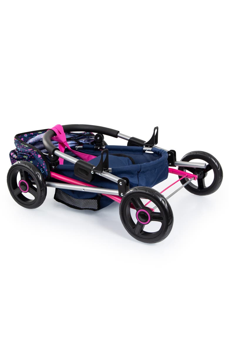 Bayer Design Pram Cosy Blue, Pink, Hearts Blanket & Shoulder Bag, Alternate, color, Multicolored