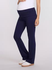 MOTHERHOOD MATERNITY Roll Over Waistband Flare Legging
