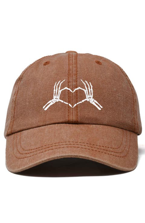 Skeleton Heart Embroidered Dad Hat