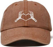 Dalix Skeleton Heart Embroidered Dad Hat