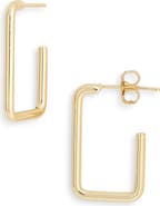 NORDSTROM RACK Demi Fine Rectangular Hoop Earrings
