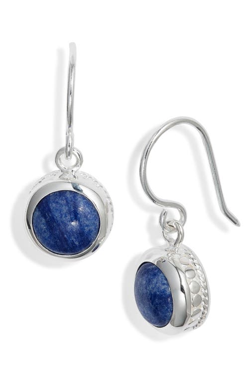 Anna Beck Dumortierite Drop Earrings in Silver 