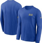Nike Men's Nike Royal Los Angeles Rams Sideline Performance Long Sleeve T-Shirt