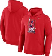 FANATICS Men's Fanatics Alexander Ovechkin Athletic Red Washington Capitals NHL All-Time Leading Goal Scorer 895 Logo Pullover Hoodie