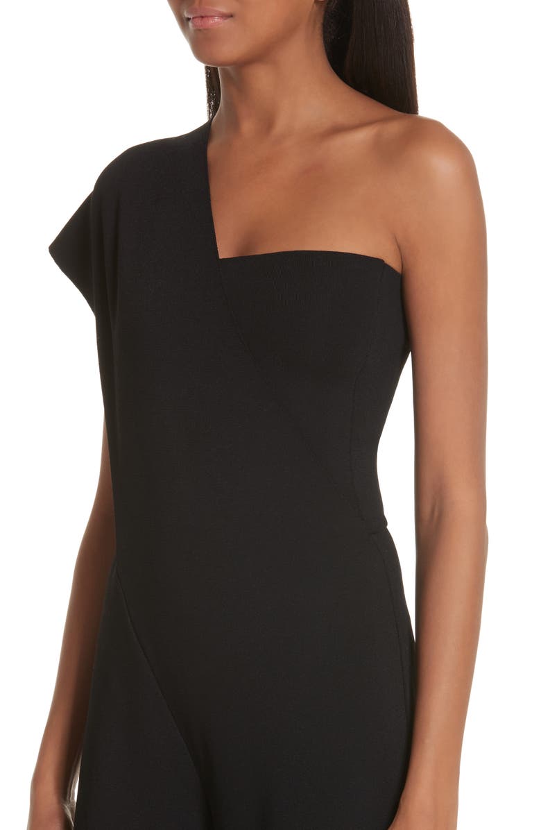 Stella McCartney One-Shoulder Wide Leg Knit Jumpsuit, Alternate, color,