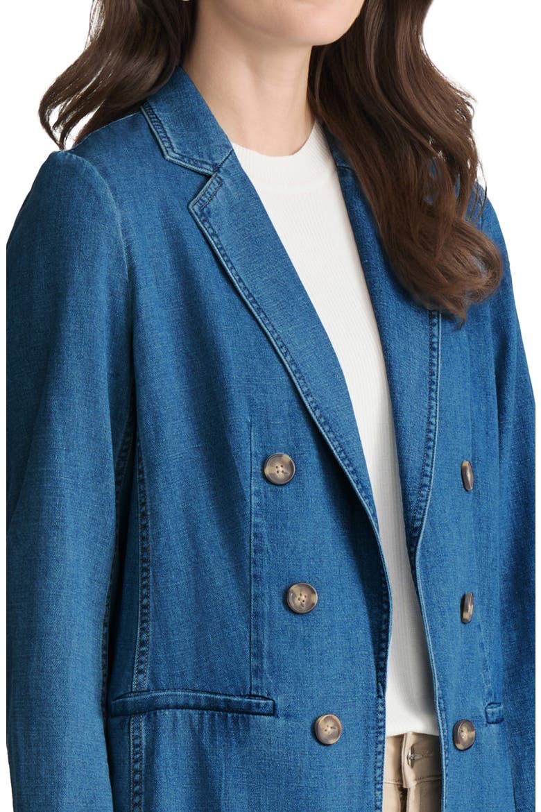 Double Breasted Denim Blazer, Alternate, color, PHOENIX WASH