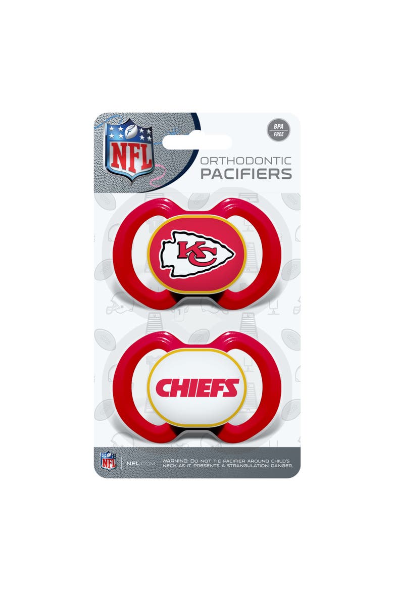 Kansas City Chiefs Pacifier 2-Pack, Alternate, color, Multicolor