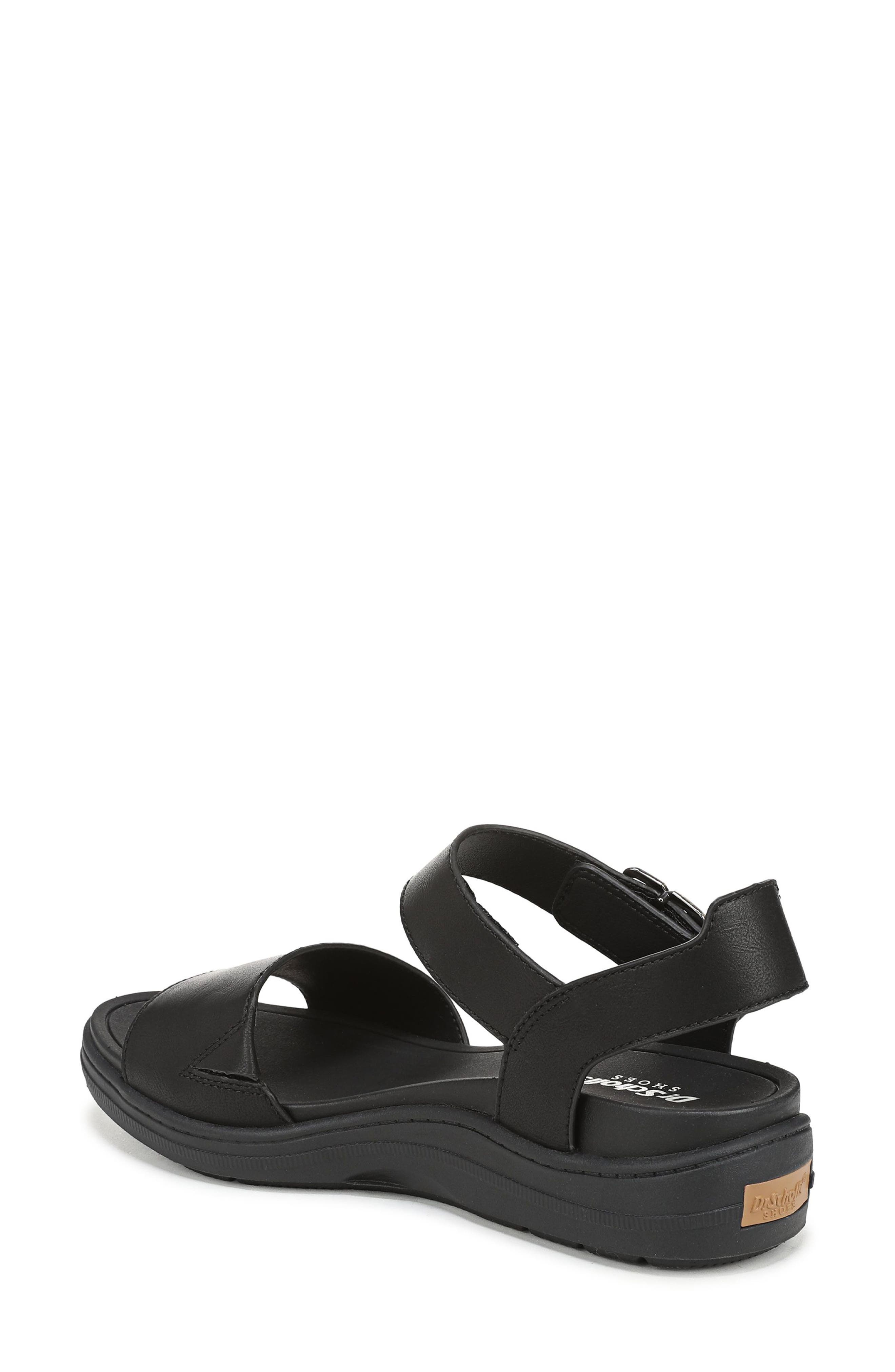 Dr. Scholl's Time Off Sky Ankle Strap Platform Sandal, Alternate, color, Black