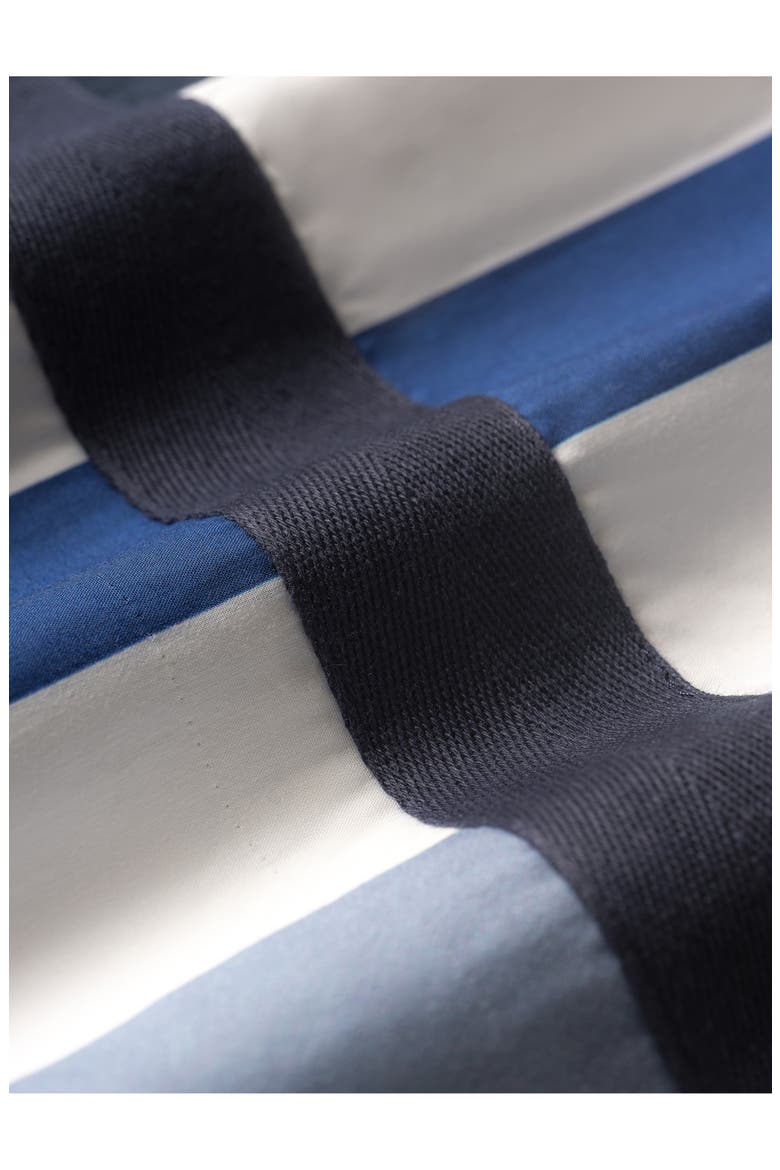 Awning Stripe Cotton Sateen Sheet Set, Alternate, color, BLUE