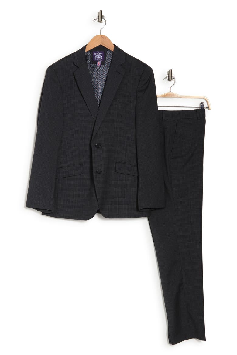 Hoxton Check Notch Lapel Suit, Alternate, color, GREY