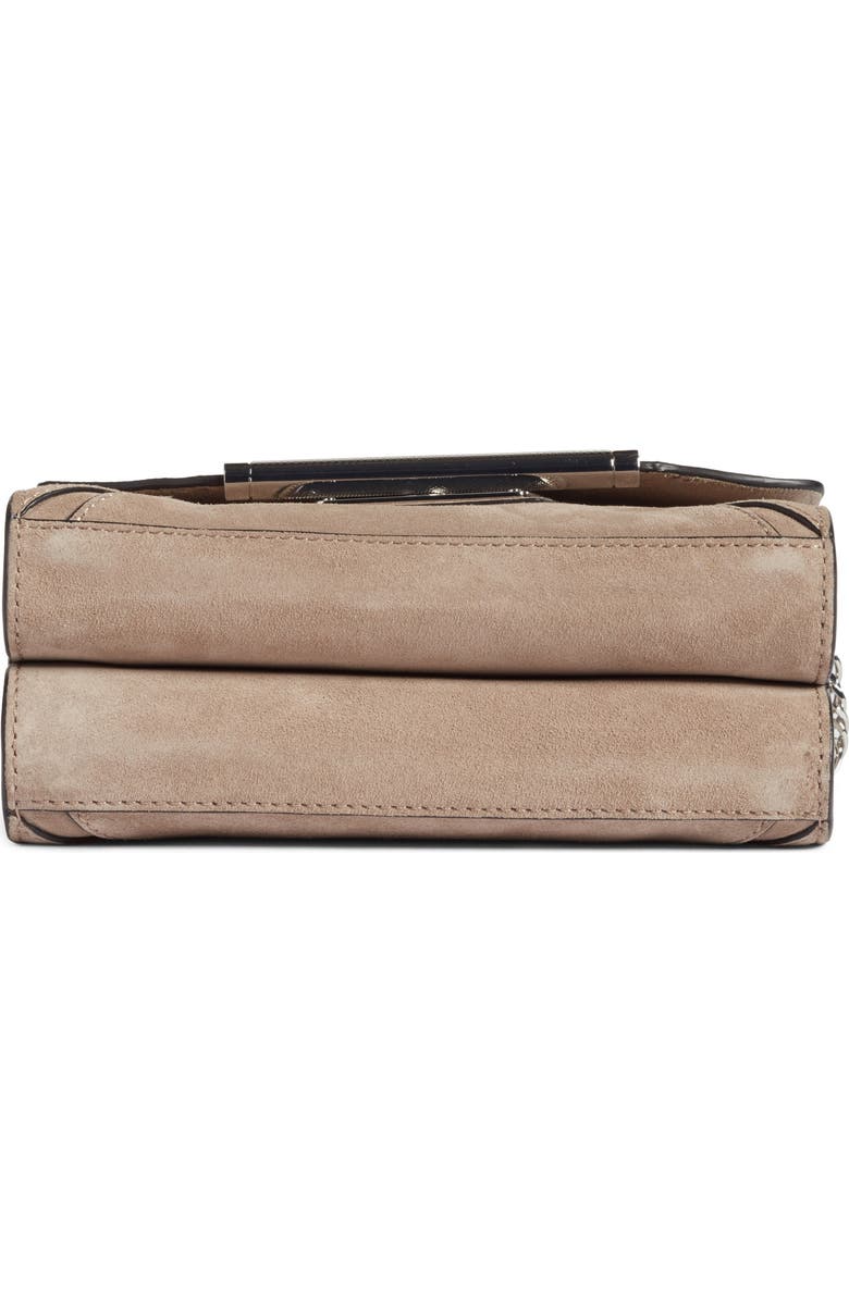 rag & bone Moto Leather & Suede Crossbody Bag, Alternate, color, Warm Grey