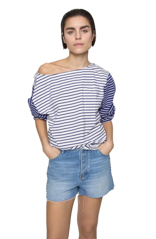 Rebecca Minkoff Ruby Stripe Pocket Cotton Jersey Top