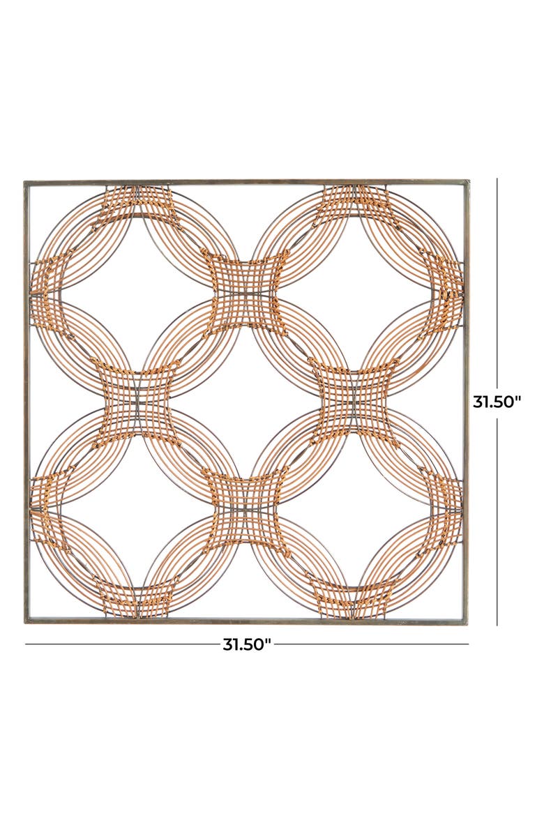 Novogratz Rattan Woven Metal Wall Art, Alternate, color,
