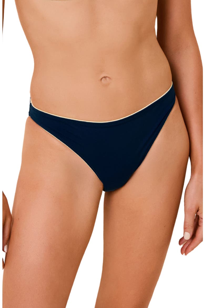 The Tati Reversible Bikini Briefs, Alternate, color, BUTTER / DARK CANAL