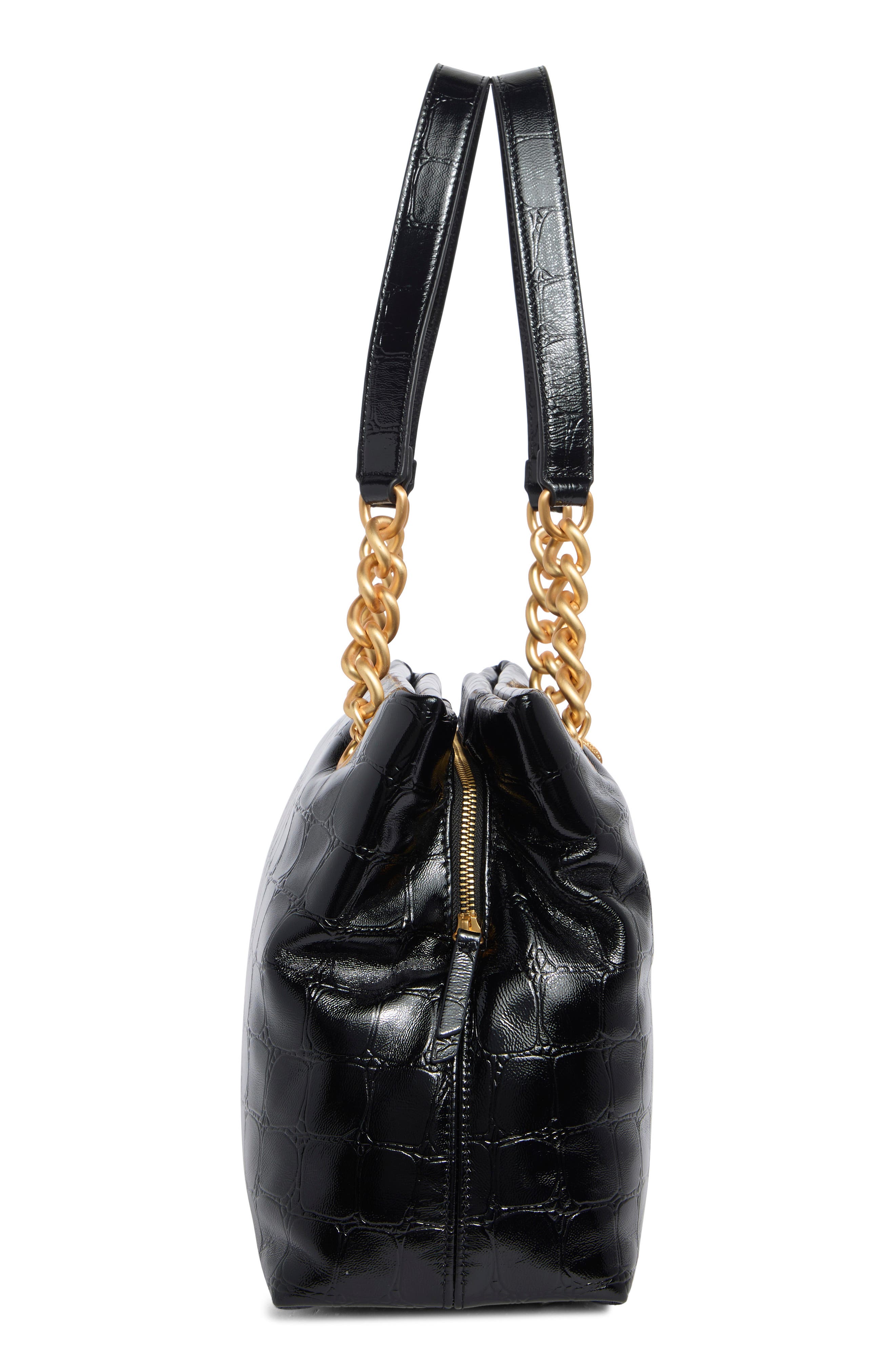 Kurt Geiger London Kensington Croc Embossed Leather Tote Bag, Alternate, color, 